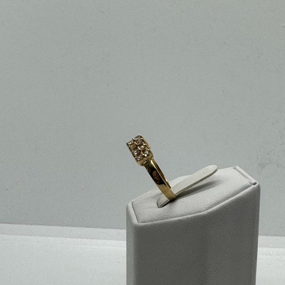 10K Yellow Gold Diamond Ring Double Row size 8 - Picture 9 of 12